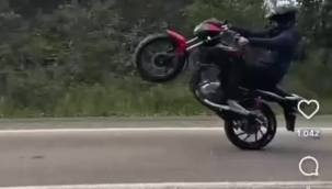 Ünye’de Motosikletle Akrobatik Hareketler Yaptı: 71.000 TL Ceza Yedi