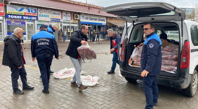 Zabıtadan Fatsa'da 200 Kiloluk Kaçak Et Operasyonu  