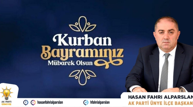 AK Parti İlçe Başkanı Alparslan'dan Kurban Bayramı Mesajı