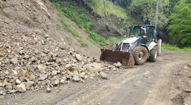 Ordu'da Heyelan Mesaisi