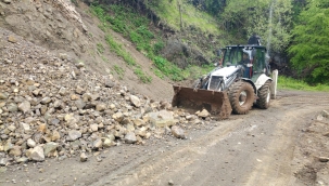 Ordu'da Heyelan Mesaisi