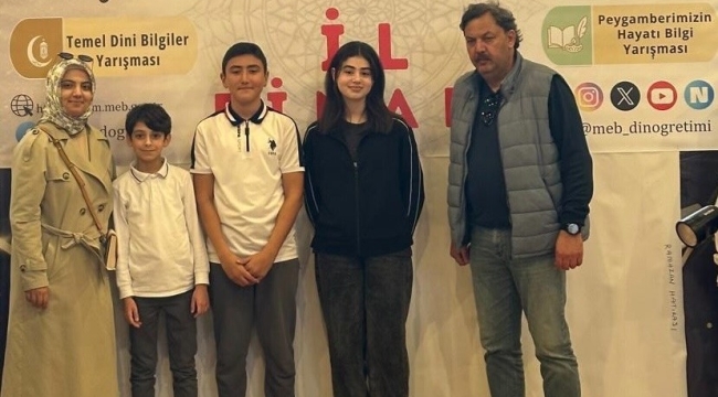TOKİ Ömer Çam Ortaokulu, "Peygamberimizin Hayatı" Bilgi Yarışmasında Ordu 3.'sü