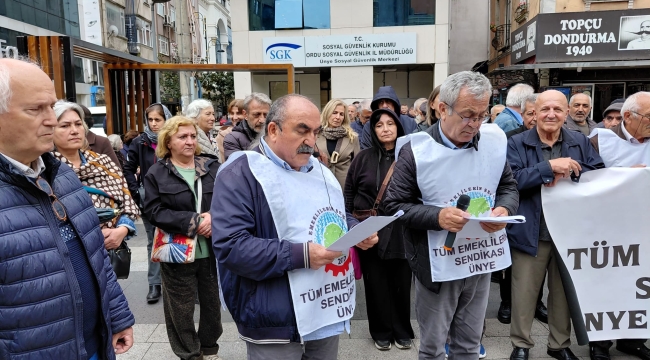 Tüm Emeklilerin Sendikası Ünye: "Her Emekli Aylığına 20.000 TL Seyyanen Zam Yapılmalıdır!"