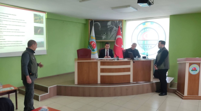 Ünye'de Yaban Hayvanı Zararlarına Karşı Muhtarlara Bilgilendirme Toplantısı Yapıldı