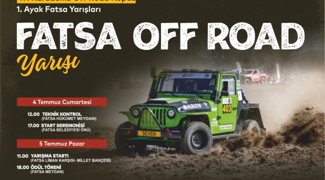 19. Karadeniz Off-Road Kupası 1. Ayak Fatsa Yarışları Düzenlenecek
