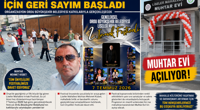 Liseler Mahallesi 2. Irmak Festivali İçin Geri Sayım Başladı