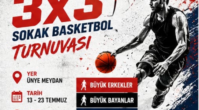Ünye Meydanı'nda 3x3 Basketbol Heyecanı Başlıyor