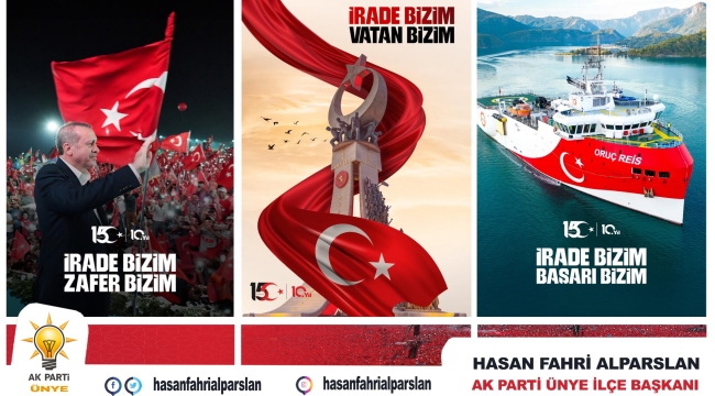 AK Parti Ünye İlçe Başkanı Alparslan'dan 15 Temmuz Mesajı