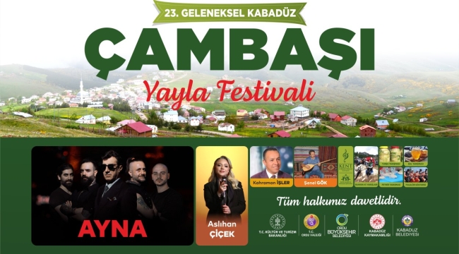 Çambaşı'nda Festival Var