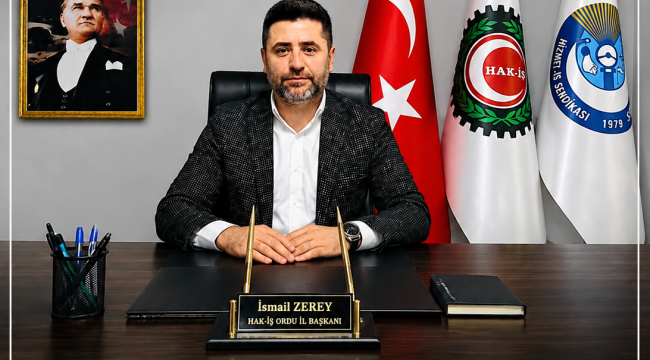 HİZMET-İŞ/HAK-İŞ Ordu İl Başkanı Zerey: "Baskılara Boyun Eğmeyeceğiz"