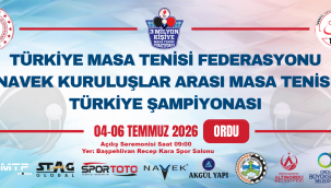 Kurum ve Kuruluşlararası Masa Tenisi Türkiye Şampiyonası Ordu'da Başlıyor