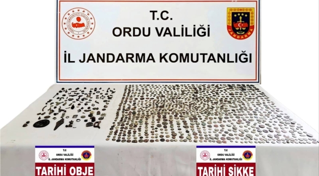 Ordu Jandarma'dan Tarihi Eser ve Kaçak Araç Operasyonu
