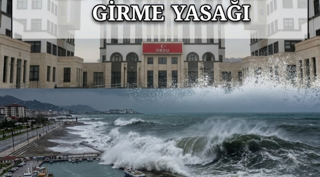 Ordu Valiliği'nden İki Günlük Denize Girme Yasağı